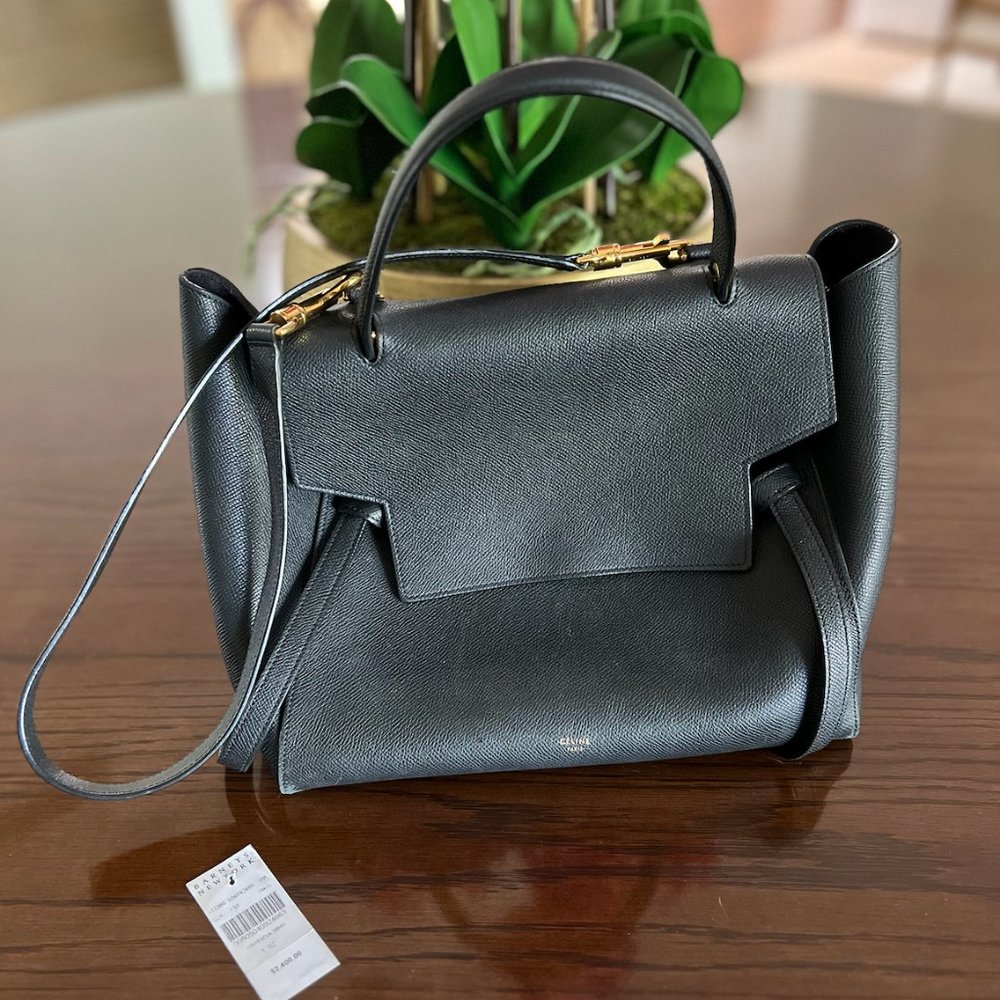 Celine Grained Calfskin Mini Belt Bag Black